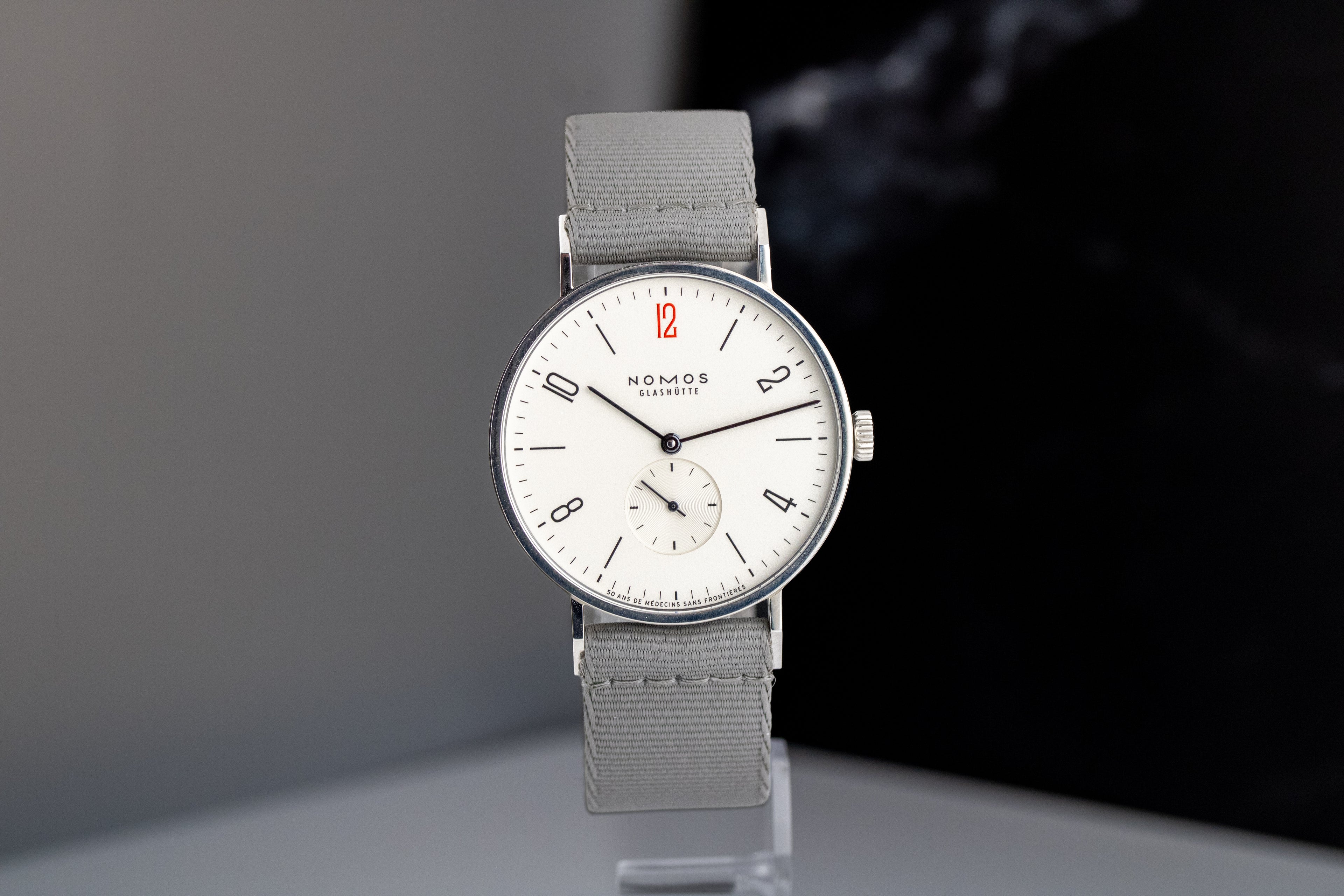 NOMOS Glashütte Tangente 38 50 Years of Doctors Without Borders 165.S50 Limited Edition