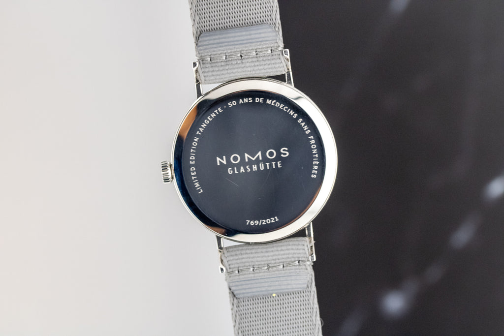 NOMOS Glashütte Tangente 38 50 Years of Doctors Without Borders 165.S50 Limited Edition