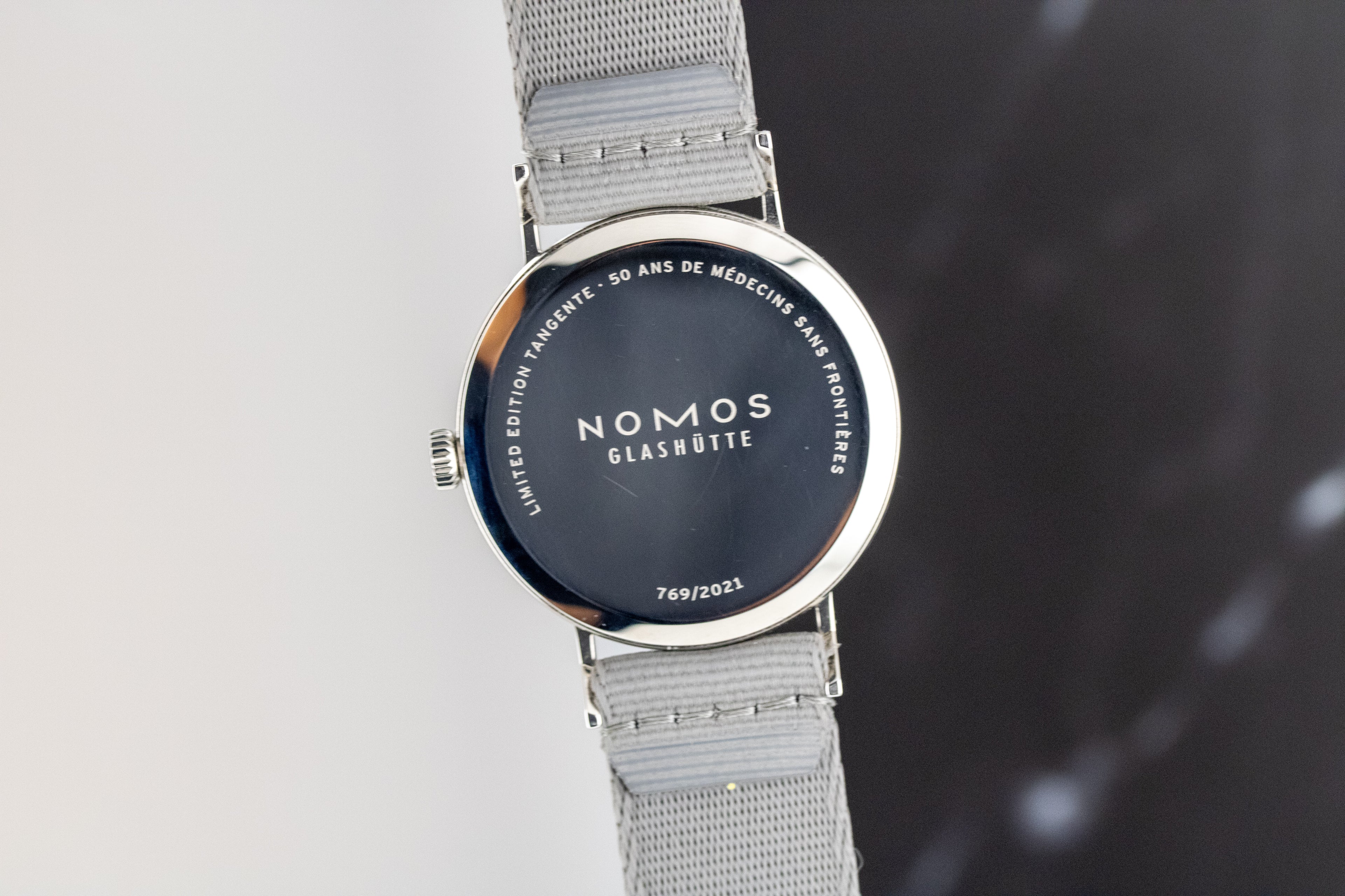 NOMOS Glashütte Tangente 38 50 Years of Doctors Without Borders 165.S50 Limited Edition