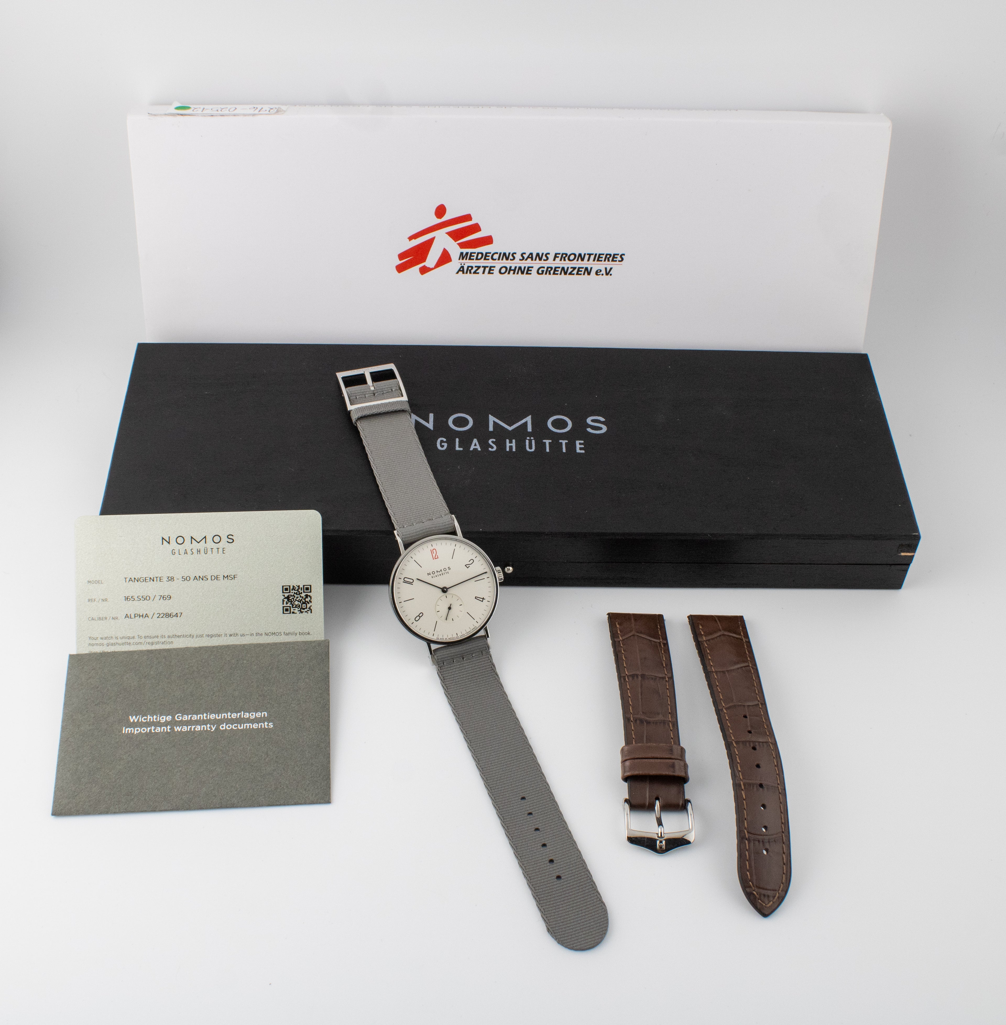 NOMOS Glashütte Tangente 38 50 Years of Doctors Without Borders 165.S50 Limited Edition