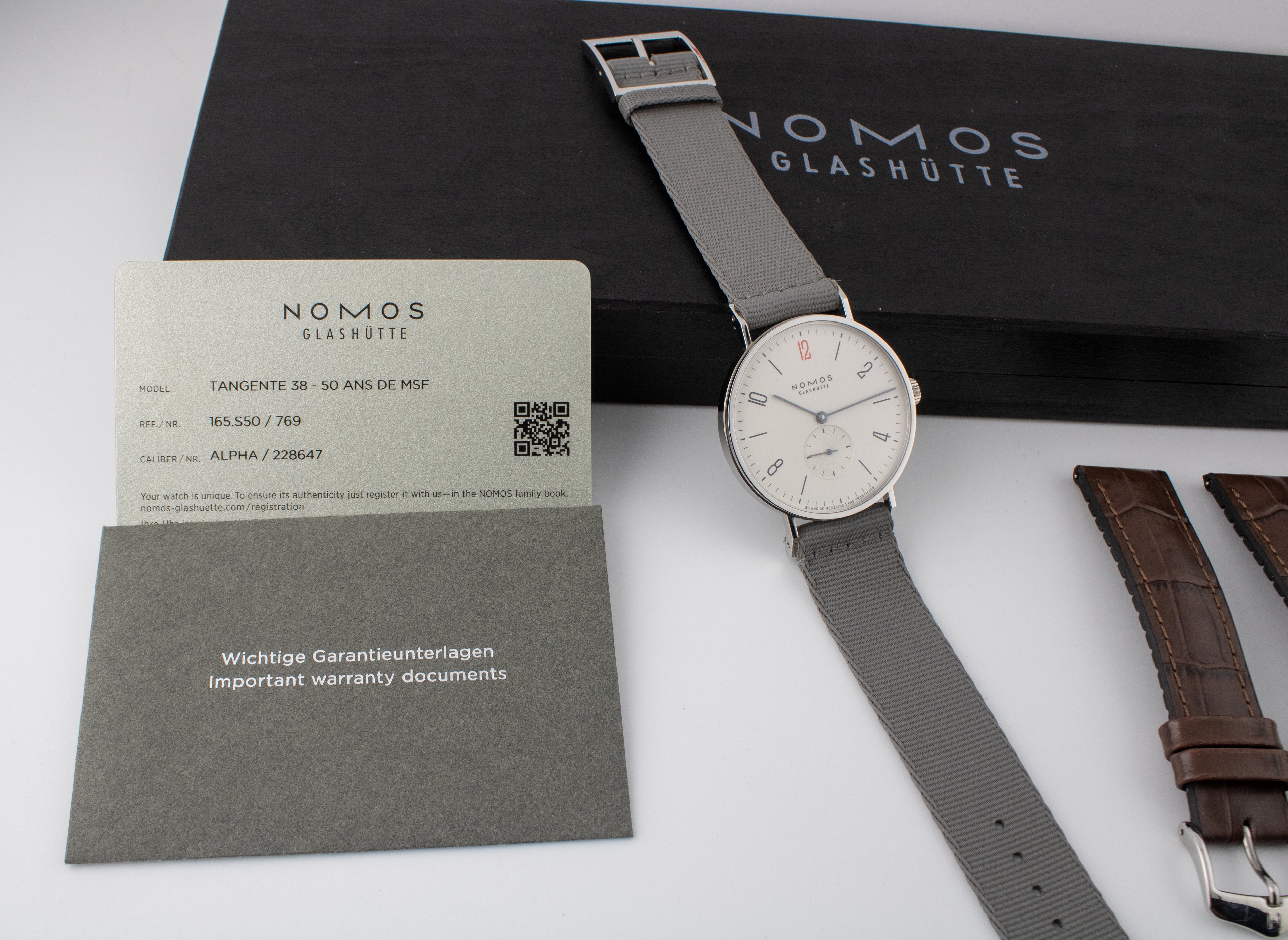 NOMOS Glashütte Tangente 38 50 Years of Doctors Without Borders 165.S50 Limited Edition