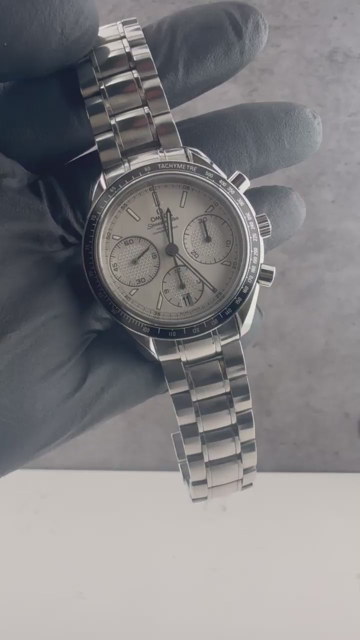 Omega Speedmaster Racing White Dial on Steel 326.30.40.50.02.001 Complete Open Date