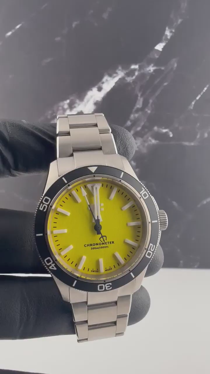 Christopher Ward Titanium Lumiere Yellow Dial on Bracelet C60 300 Ti Lumiere Yellow Complete 2026